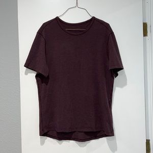 Large lululemon t-shirt. Gently worn. Eggplant heathered color.
